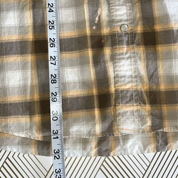 Big Mac Work Wear Mens XXL Shirt Brown Plaid Cotton Pearl Snaps LS Retro Western - Picture 5 of 5
